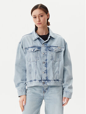 Calvin Klein Jeans Calvin Klein Jeans Kurtka jeansowa J20J225186 Niebieski Boxy Fit