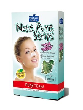 Purederm Purederm Nose Pore Strips Tea Tree oczyszczające plastry na nos 6szt. Oczyszczające