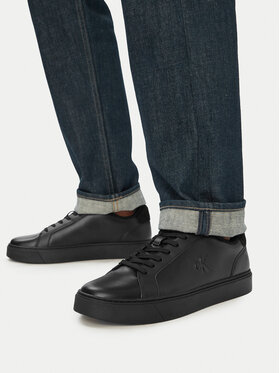 Calvin Klein Calvin Klein Sneakersy Classic Cupsole Laceup Lth YM0YM01435 Czarny