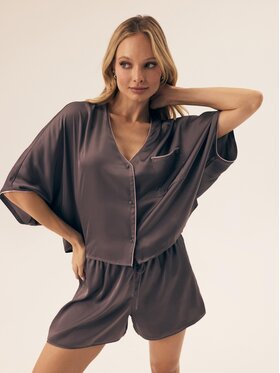 Esotiq Esotiq Piżama 43346 Szary Regular Fit