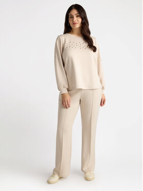 Fiorella Rubino Fiorella Rubino Spodnie materiałowe P825L002162N011 Écru Regular Fit