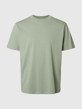 Selected Selected T-Shirt 16077385_ig Zielony Regular Fit