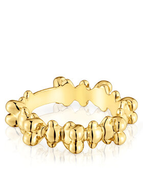 TOUS TOUS Pierścionek Bold Bear 1004200712 Złoty