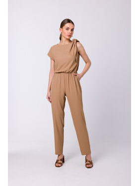 Stylove Stylove Kombinezon S345 Beżowy Regular Fit