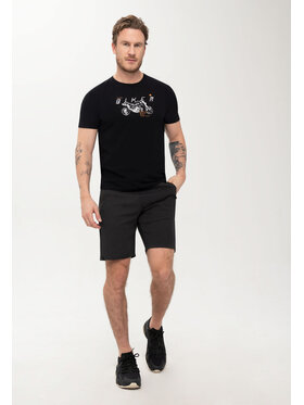 Volcano Volcano T-Shirt T-BIK Czarny Regular Fit