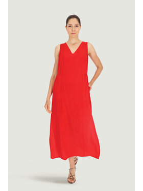 Deni Cler Milano Deni Cler Milano Sukienka letnia W-DC-3087-E2-J1-30-1 Czerwony Oversize