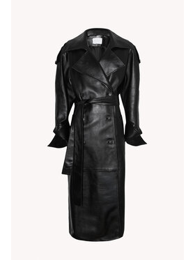 Epuzer Epuzer Cappotto di transizione Phoebe leather Nero Standard Fit
