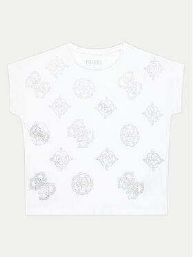 Guess Guess T-Shirt J4YI25 K6YW4 Biały Boxy Fit