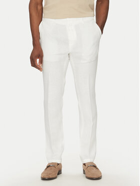 BOSS BOSS Bavlnené nohavice C-Genius 50540518 Biela Slim Fit