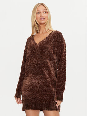 Guess Guess Džemper haljina Talia W4BR72 Z3HH2 Smeđa Regular Fit