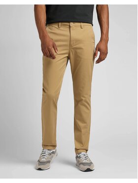 Lee Lee Chinosy SLIM CHINO Brązowy Slim Fit