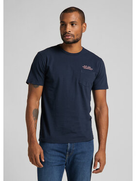 Lee Lee T-Shirt SS POSTER TEE Niebieski Regular Fit