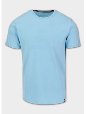 PITBULL PITBULL T-Shirt Koszulka męska Slim Fit MINIMAL S Błękitny Regular Fit