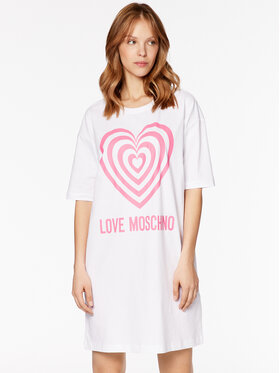 LOVE MOSCHINO LOVE MOSCHINO Haljina za svaki dan W592338M 3876 Bijela Relaxed Fit
