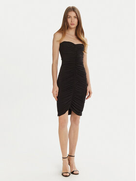 NORMA KAMALI NORMA KAMALI Cocktail obleka KK1243PLD89001 Črna Slim Fit
