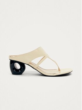 ALOHAS ALOHAS Sandały Dystaria Onix White Leather Sandals Biały