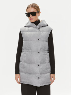 Peserico Peserico Bezrękawnik S03308D Szary Regular Fit