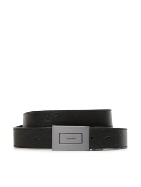 Calvin Klein Calvin Klein Pasek Męski Adj/Rev Formal Plaque Epi 30mm K50K510640 Czarny