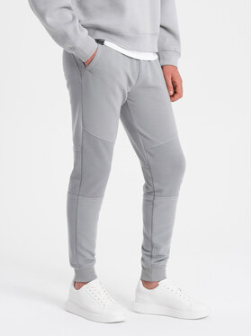 Ombre Ombre Spodnie dresowe OM-PASK-0127 Szary Regular Fit