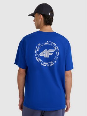 4F 4F T-shirt 4FWAW25TTSHM2403-36S Blu Oversize