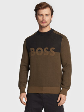 Boss Boss Пуловер Asave 50474884 Зелен Regular Fit