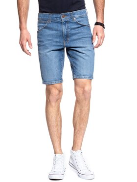 Wrangler Wrangler Szorty jeansowe 5 POCKET SHORT Niebieski Regular Fit