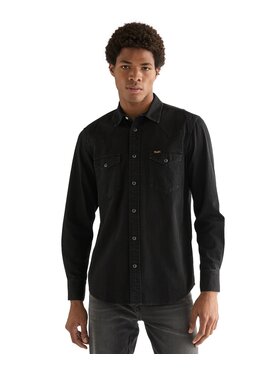Wrangler Wrangler Koszula 112378427 Czarny Regular Fit
