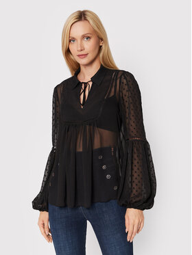 Guess Guess Μπλουζάκι W2YH53 WDW52 Μαύρο Relaxed Fit