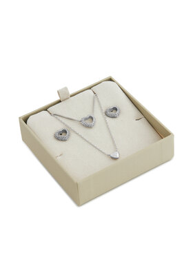 Guess Guess Set colier și cercei JUBS05 076JW Argintiu