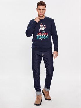 Jack&Jones Majica Dugih Rukava 12247523 Tamnoplava Standard Fit