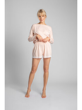 LaLupa  LaLupa Szorty piżamowe LA042 Różowy Comfortable Fit