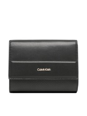 Calvin Klein Calvin Klein Portofel Mare de Damă Daily Dressed Trifold Wallet Md K60K610484 Negru