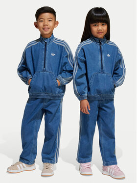 adidas adidas Trening Denim JC7871 Albastru Loose Fit