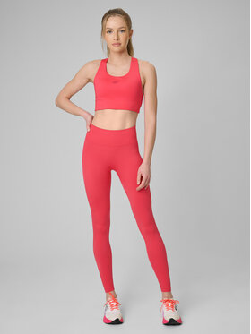 4F 4F Legginsy MULTI ACTIVE Koralowy Slim Fit