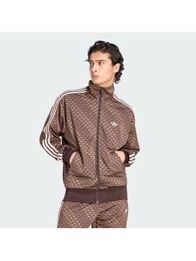 adidas adidas Bluza FIREBIRD LOOSE MONOGRAM Brązowy Loose Fit