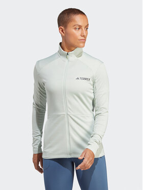 adidas adidas Polar Terrex Multi Full-Zip Fleece Jacket HN5464 Zielony Slim Fit