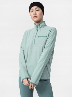 4F 4F Bluza 4FAW22TFSWF142-47S Zielony Regular Fit