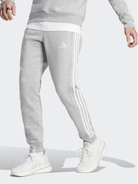 adidas adidas Спортивні штани Essentials Fleece 3-Stripes Cuff IJ6494 Сірий Regular Fit