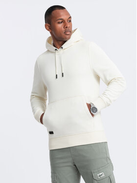 Ombre Ombre Mikina OM-SSBN-0161 Écru Regular Fit
