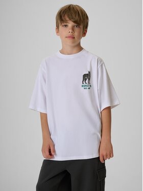 4F 4F T-shirt 4FJKAW26TTSHM4457-10S Bianco Regular Fit