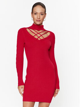 Guess Guess Trikotažinė suknelė W3BK0W Z2YJ2 Raudona Slim Fit