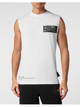 Plein Sport Plein Sport Tank top 14265 Biały Regular Fit