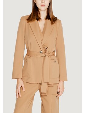 Rinascimento Rinascimento Marynarka CFC0119871003 Beżowy Blazer Fit