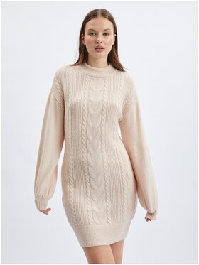 Orsay Orsay Sukienka 530396-029000__S Beżowy Regular Fit