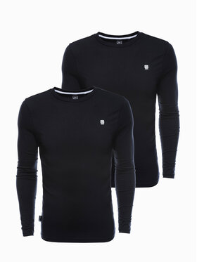 Ombre Ombre Sada 2 ks longsleeves Z40 Černá Regular Fit