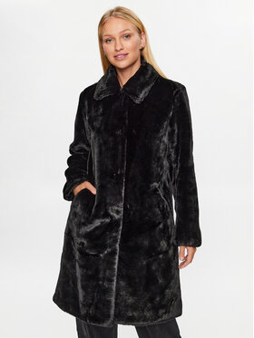 Guess Guess Кожено палто Angelica W2BL88 WF2A0 Черен Regular Fit