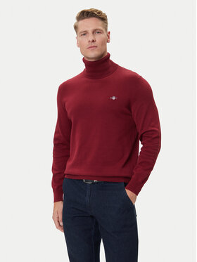 Gant Gant Rollkragenpullover 8030563 Dunkelrot Regular Fit