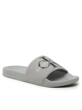 Calvin Klein Jeans Calvin Klein Jeans Nazouváky Slide Monogram Co YM0YM00061 Šedá
