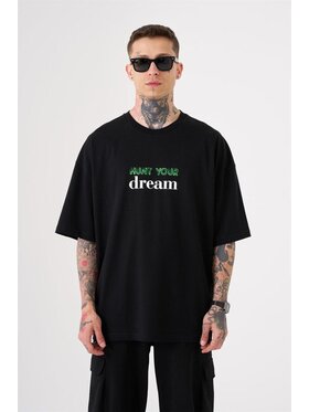 MyStars MyStars T-Shirt Koszulka Z Krótkim Rękawem Oversize Męska Czarna Machinist Hunt Your Dream L Czarny Oversize