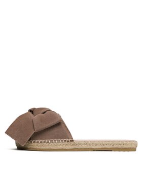 Manebi Espadrile Suede Sandals With Bow W 1.9 J0 Rjava